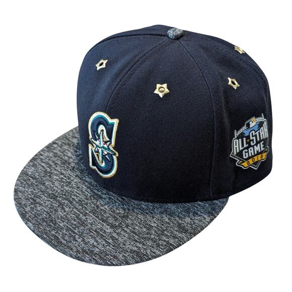 New Era Seattle Mariners 2016 All Star 59FIFTY 7-7/8 Hat MLB ASG Patch Grommets - Picture 1 of 13